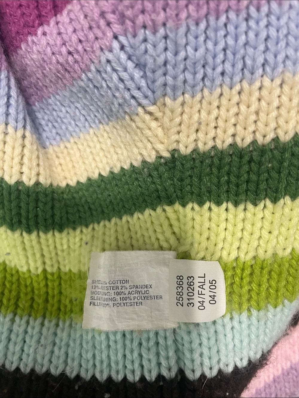 GAP Kids Medium Blue Denim Jacket with Multicolor Striped Liner